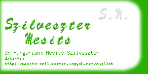 szilveszter mesits business card